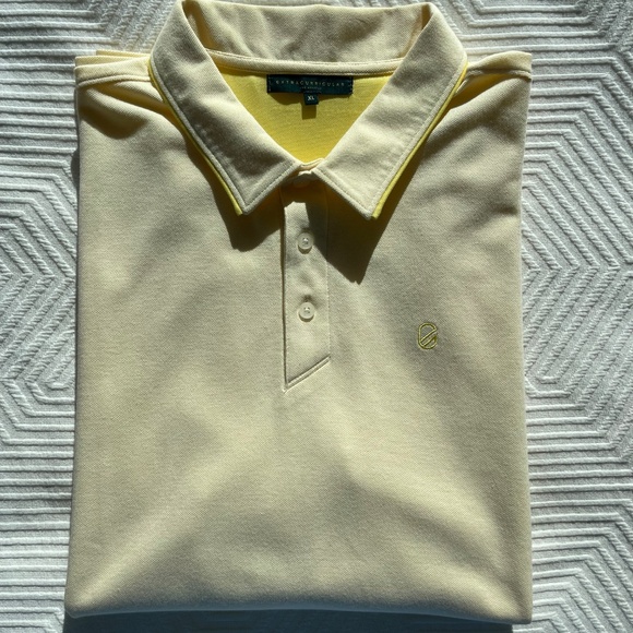 Extracurricular Other - Extracurricular Los Angeles Yellow Cream Merit Pique Polo Golf Shirt XL